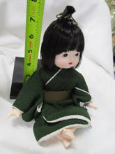 Load image into Gallery viewer, Vintage Japanese Ooike Ooike Co. Vinyl Sitting Doll with Green Robe with Sash