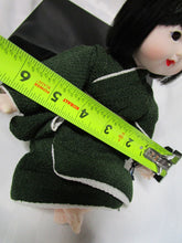 Load image into Gallery viewer, Vintage Japanese Ooike Ooike Co. Vinyl Sitting Doll with Green Robe with Sash