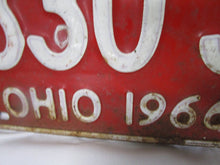 Load image into Gallery viewer, 1966 Ohio Matched Pair 330 J Car Tag License Plate Set
