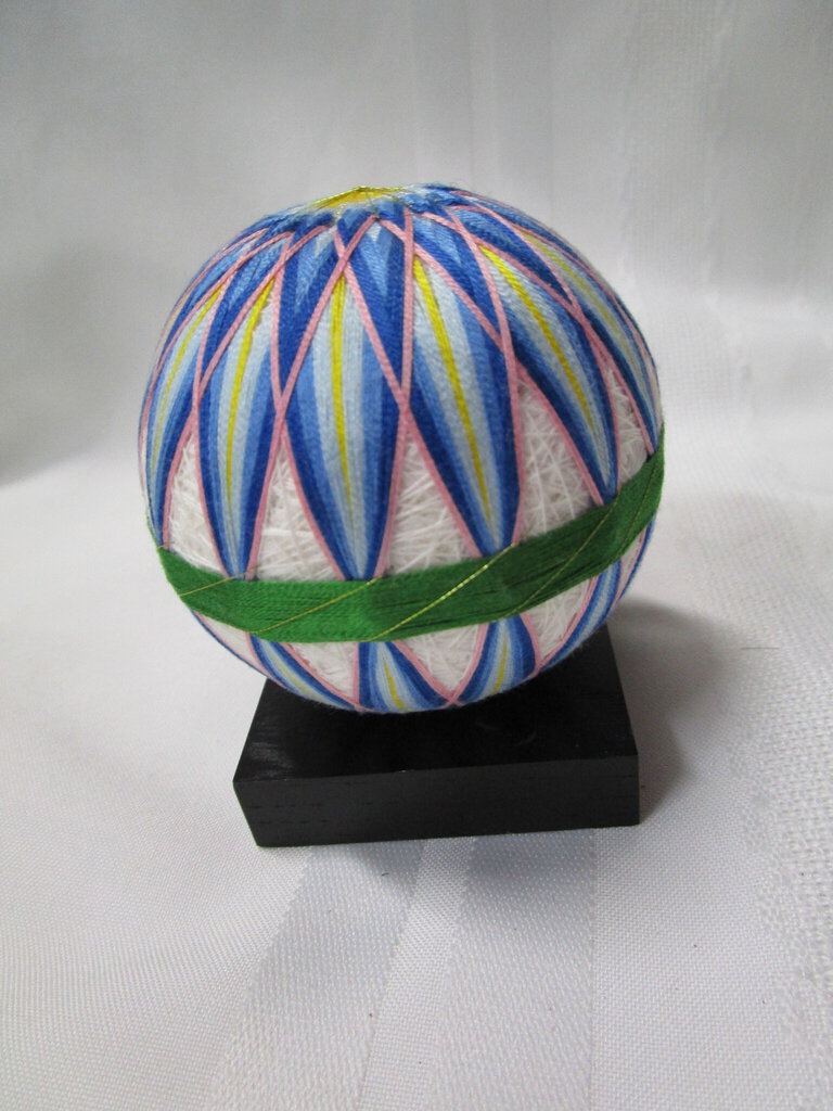 Handmade Japanese Temari Fabric Ball Ornament