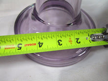 Load image into Gallery viewer, Antique Purple Glass Pedestal Oil Lamp with Clear Glass Chimney
