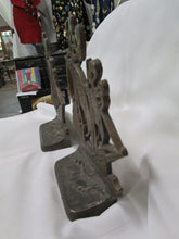 Load image into Gallery viewer, Vintage Bronze Clipper Sailing Ship Door Stop Bookend Pair