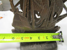 Load image into Gallery viewer, Vintage Bronze Clipper Sailing Ship Door Stop Bookend Pair