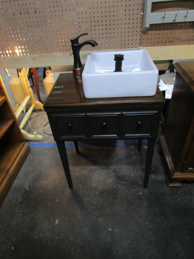 *Bathroom Vanity, 1960s Sewing Machine Base