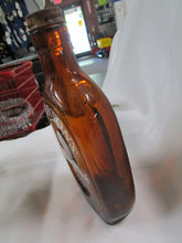 Load image into Gallery viewer, Vintage Mr. Boston's DeLuxe Pinch Brown Glass Liquor Bottle EMPTY with Metal Cap