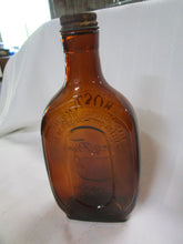 Load image into Gallery viewer, Vintage Mr. Boston's DeLuxe Pinch Brown Glass Liquor Bottle EMPTY with Metal Cap
