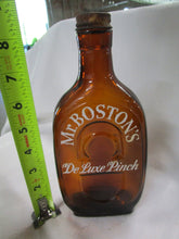 Load image into Gallery viewer, Vintage Mr. Boston's DeLuxe Pinch Brown Glass Liquor Bottle EMPTY with Metal Cap