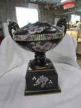 Load image into Gallery viewer, Vintage Pillar Double Handle Urn Ceramic Floral Flower Frog Vase
