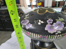 Load image into Gallery viewer, Vintage Pillar Double Handle Urn Ceramic Floral Flower Frog Vase
