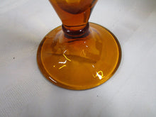 Load image into Gallery viewer, Vintage Art Deco Style Amber Glass Fan Vase