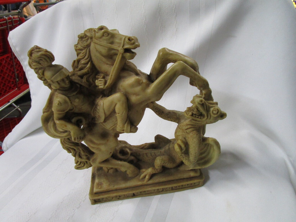 Vintage hot dragon slayer statue