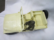 Load image into Gallery viewer, 1950's Louis Marx & Co. Cream Plastic WWII Army Jeep with Driver