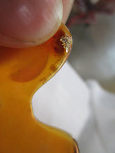 Load image into Gallery viewer, Fenton Marigold Carnival Glass Tree Motif Tripod Fruit Bowl