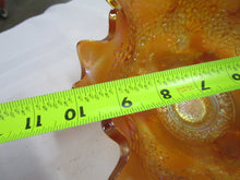 Load image into Gallery viewer, Fenton Marigold Carnival Glass Tree Motif Tripod Fruit Bowl