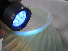 Load image into Gallery viewer, Vintage French Opalescent Swirl Large Glass Lampshade