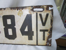 Load image into Gallery viewer, 1914 Vermont 6784 Steel and Enamel Car Tag Automobile License Plate
