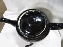 Load image into Gallery viewer, Vintage Hall USA Gloss Black Ceramic Restaurant Serving Teapot with Metal Spigot