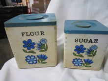 Load image into Gallery viewer, Retro Kitchen Wood Nesting Canister Set with Lids and Salt/Pepper Shaker Set