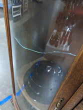 Load image into Gallery viewer, Antique Oak Side by Side Secretary with Bow Front Curio