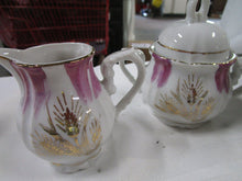 Load image into Gallery viewer, Vintage Wheat Pattern with Pink Accents Tea Service Set