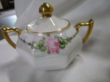 Load image into Gallery viewer, Vintage ZS & C Bavaria White Iridescent Floral Creamer and Sugar Set