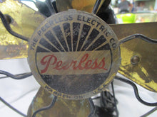 Load image into Gallery viewer, Vintage Peerless Electric Co. Brass Blade Electric Table Fan with Brass Blades Decor Fan