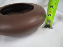Load image into Gallery viewer, Vintage Haeger Flower-Ware Chocolate Brown Ceramic Lily Bowl Planter
