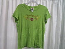 Load image into Gallery viewer, Harley Davidson, 2XL, Womens Shirt, Green Harley Angel, Jacksonville NC