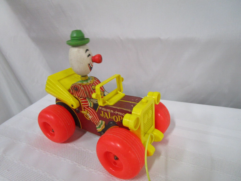 1960s's Fisher Price Jalopy Pull Toy Clown Car
