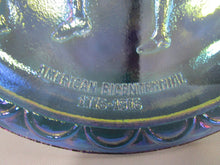 Load image into Gallery viewer, Vintage Blue Carnival Glass Spirit of 76 Bicentennial Collector Glass Plate