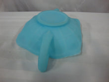 Load image into Gallery viewer, Fenton Blue Satin Glass Double Handle Dish with Butterfly Design