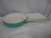 Load image into Gallery viewer, Vintage Koben Style Denmark Enamel Skillet Saute Pan with Wrapped Handle