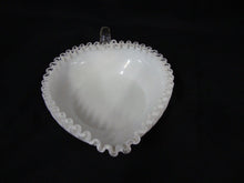 Load image into Gallery viewer, Vintage Fenton Silver Crest Art Glass Ruffled Edge Heart Bowl