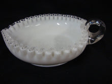 Load image into Gallery viewer, Vintage Fenton Silver Crest Art Glass Ruffled Edge Heart Bowl