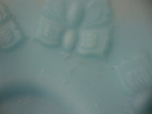 Load image into Gallery viewer, Fenton Blue Satin Glass Double Handle Dish with Butterfly Design