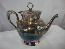 Load image into Gallery viewer, Antique Webster & Bro. Quad Silverplate Floral Etched TeapotFloral Etched Teapot