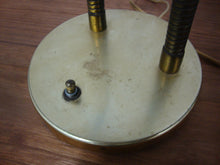 Load image into Gallery viewer, MCM Fiberglass Spaghetti Shade Dual Light Flexible Arm Lamp