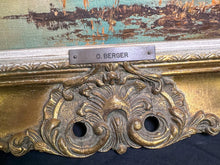 Load image into Gallery viewer, Vintage Oil on Canvas Oskar Berger Painting, Pastoral Scene, Gallery Framed