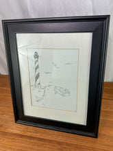 Load image into Gallery viewer, Framed Lighthouse Illustration