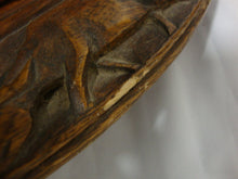 Load image into Gallery viewer, Vintage Monkey Pod Carved Relief Wood Cake Stand with Dome Top