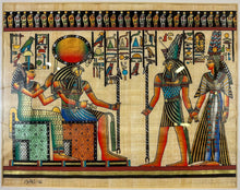 Load image into Gallery viewer, Signed Adel Ghabour Egyptian Papyrus Painting, Includes Certificate