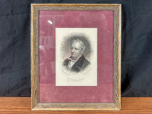 Load image into Gallery viewer, Vintage Framed Engraving Portrait of Winfield Scott Hancock Print