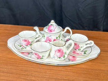 Load image into Gallery viewer, Crown Victorian Bone China Child's Miniature Tea Set - Pink Rose