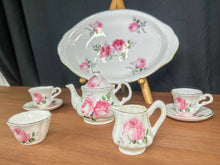 Load image into Gallery viewer, Crown Victorian Bone China Child's Miniature Tea Set - Pink Rose