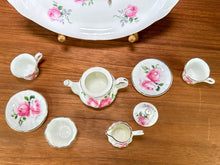 Load image into Gallery viewer, Crown Victorian Bone China Child's Miniature Tea Set - Pink Rose
