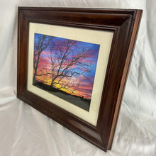 Load image into Gallery viewer, Vintage Framed Signed &amp; Copyrighted &quot;GWTW&quot; Georgia Winter Sunset Photo
