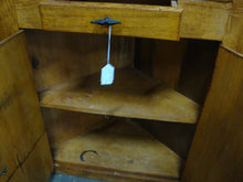 Load image into Gallery viewer, Vintage Pine Four Shelf Corner Cabinet with Bottom Double Doors Storage
