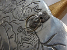 Load image into Gallery viewer, 1990 Arthur Court Bunnies on Cabbage Leaf Trivet Wall Hanging