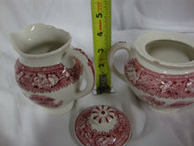 Load image into Gallery viewer, Vintage Warwick Tudor Rose Creamer and Sugar Set