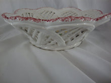 Load image into Gallery viewer, Vintage Portugal Handpainted Ceramic Lace Decor Bowl with Yellow Daisy